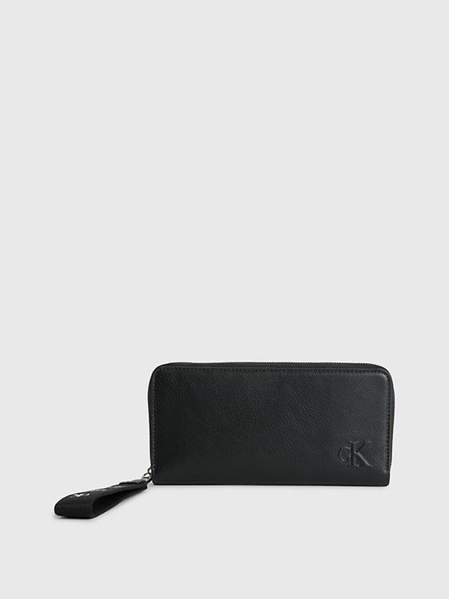 Calvin Klein USA Recycled Zip Around Womens Wallet Black 9805123-BF